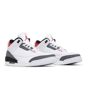 Mens Air Jordan 3 Retro Denim SE Fire Red